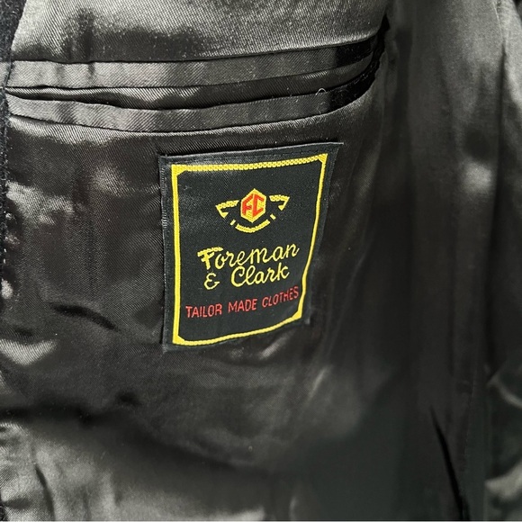 Italian Men’s Wool And Cashmere Overcoat Size 44L Black Dress Pea Coat - Picture 14 of 16